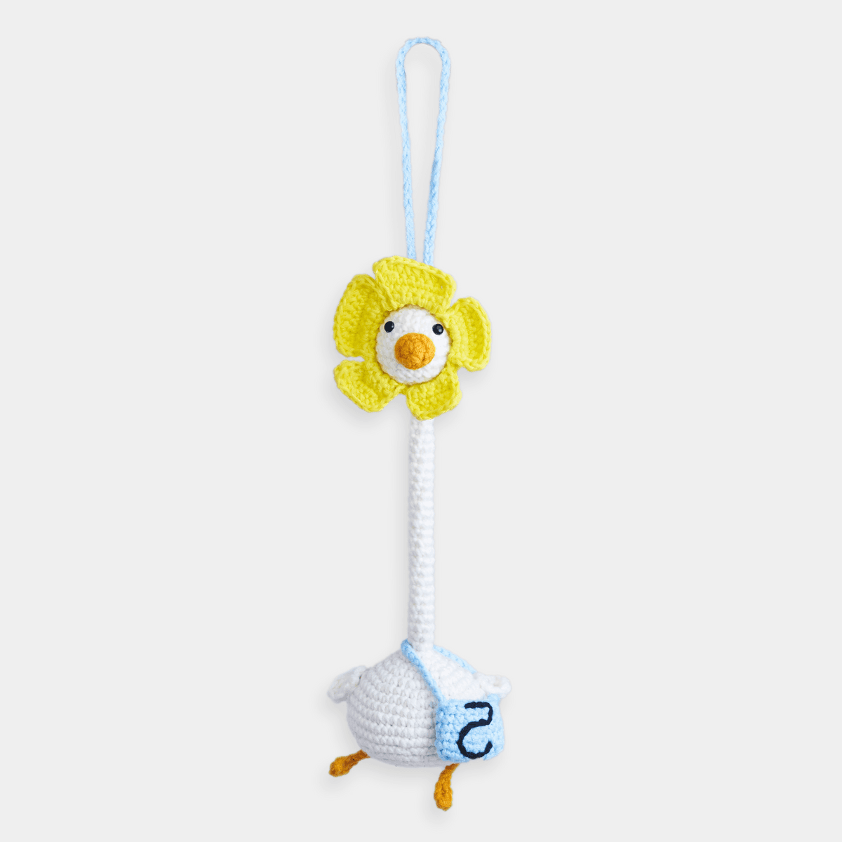 Accessory Long-necked Duck Charm with Yellow Flower